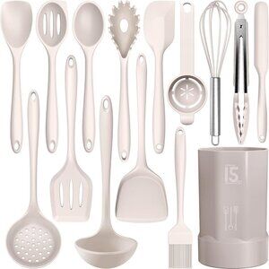 446°F Silicone Heat Resistant Kitchen Utensils Set for  Nonstick